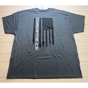 Gildan Corvette CS American Legacy Patriot‎ Flag T-Shirt : Heather Gray Size XXL